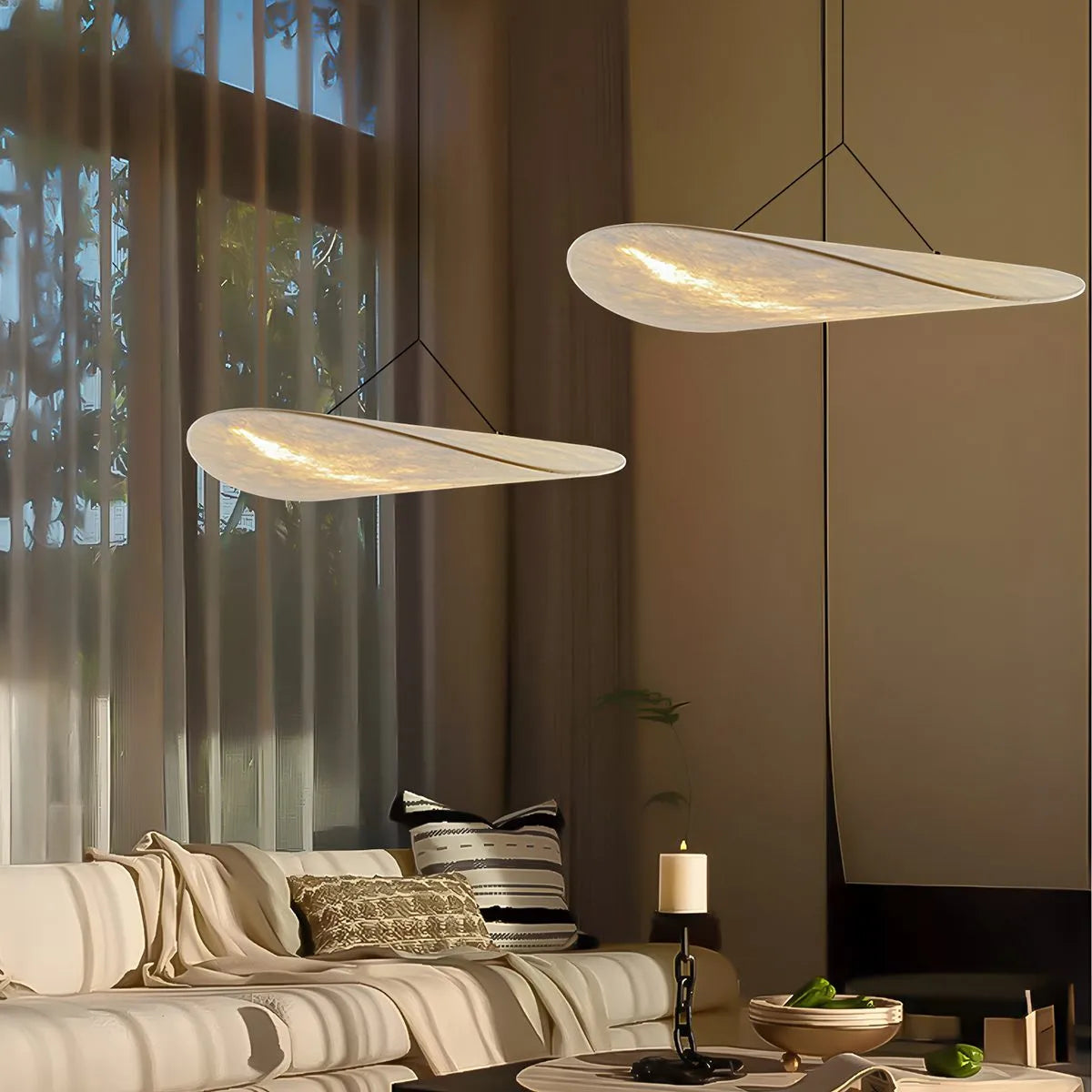 Antizer Zen Art Cloud Shape Silk Pendant Light for Living Room