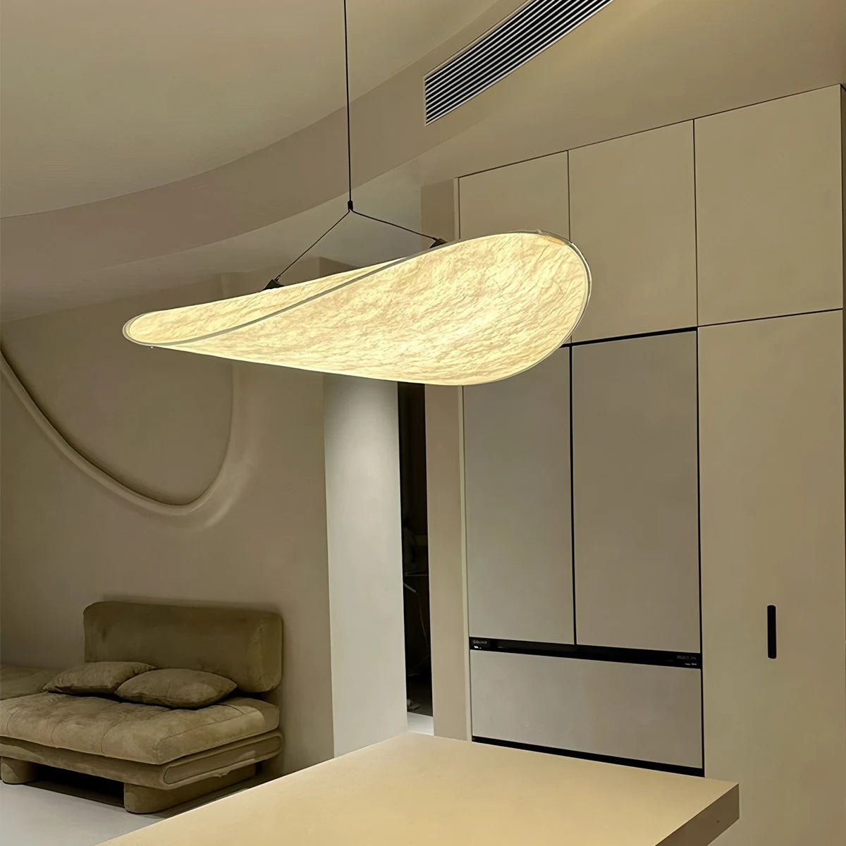 Antizer Zen Art Cloud Shape Silk Pendant Light for Living Room