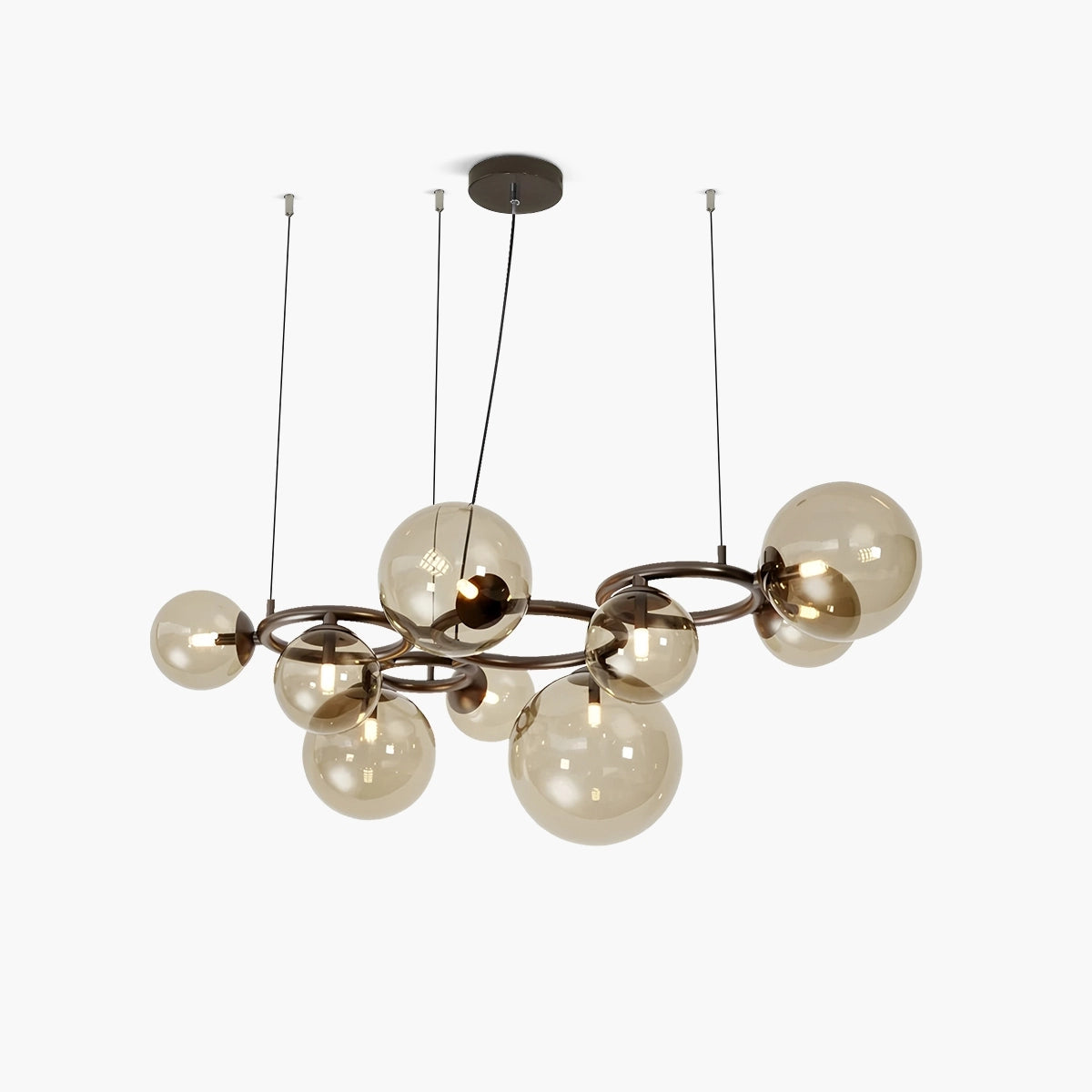 Antizer Luxurious Single-Tone Glass Spheres Chandelier