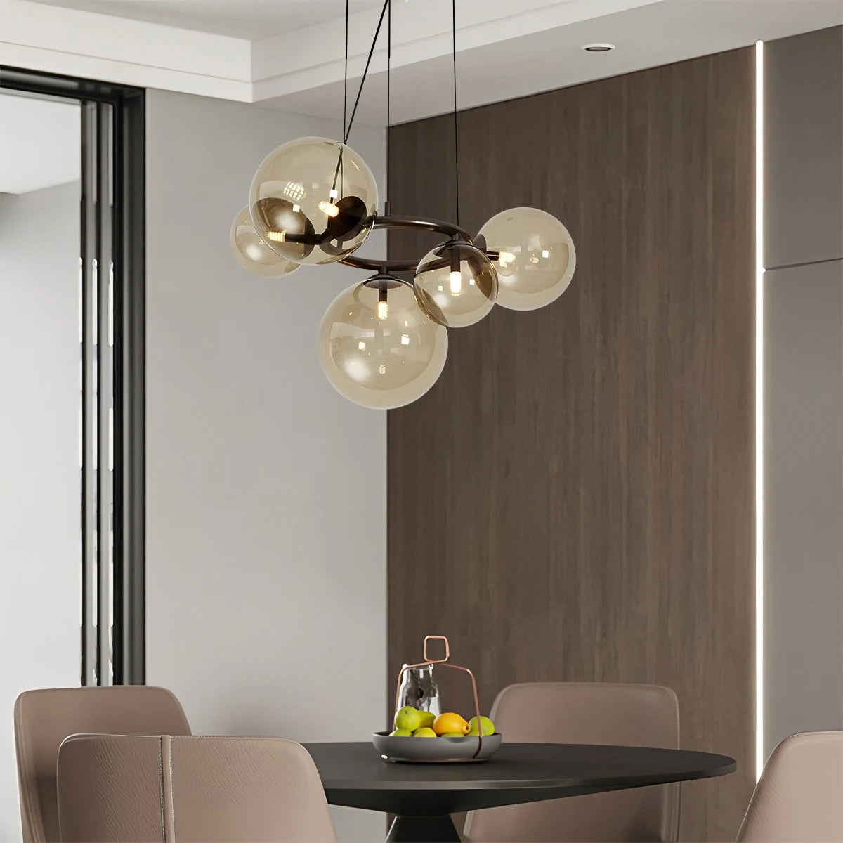 Antizer Luxurious Single-Tone Glass Spheres Chandelier
