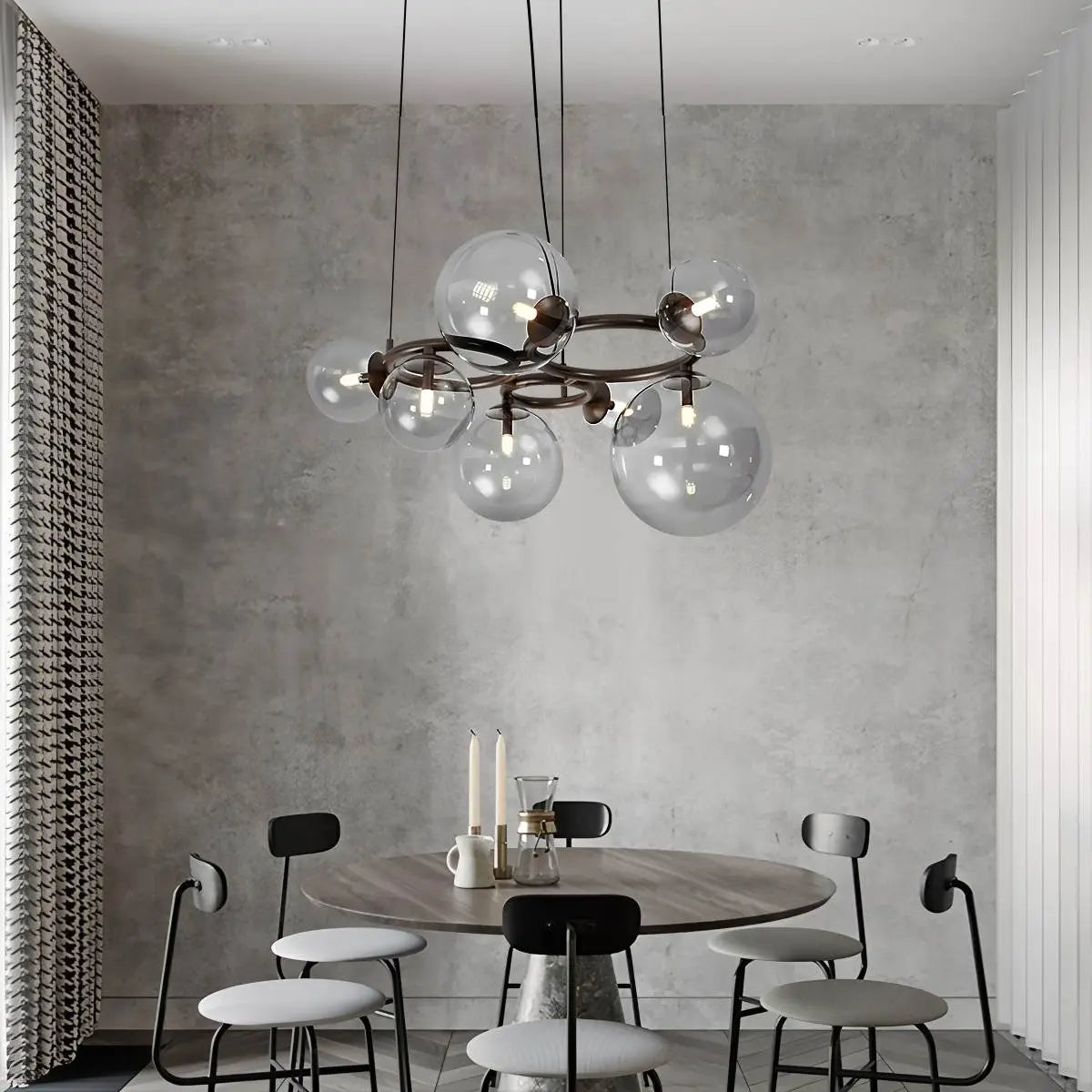 Antizer Luxurious Single-Tone Glass Spheres Chandelier