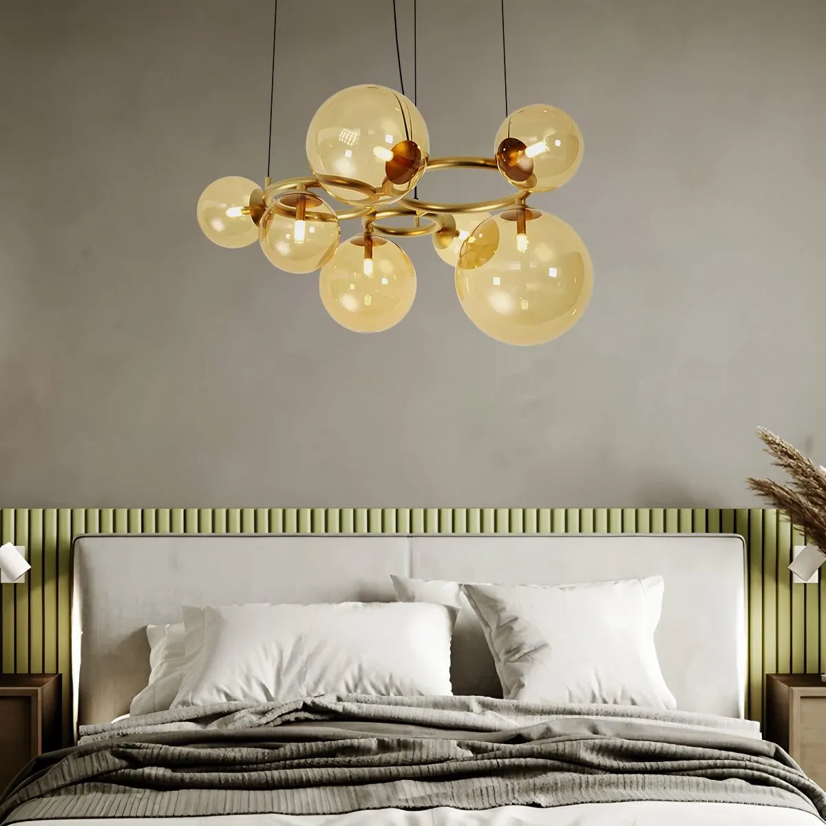 Antizer Luxurious Single-Tone Glass Spheres Chandelier