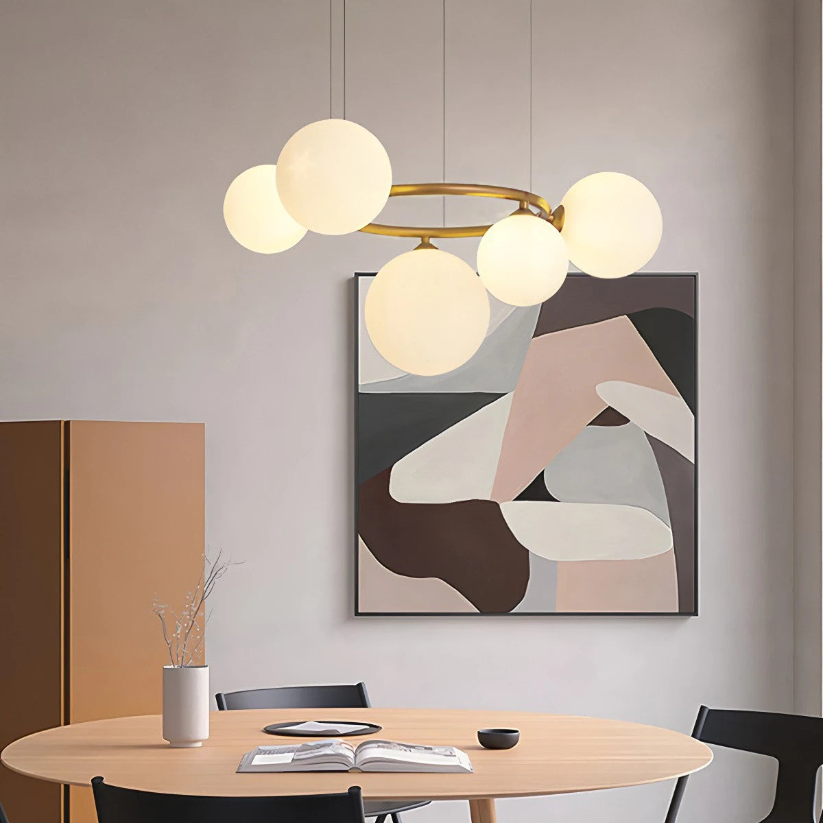 Antizer Luxurious Single-Tone Glass Spheres Chandelier