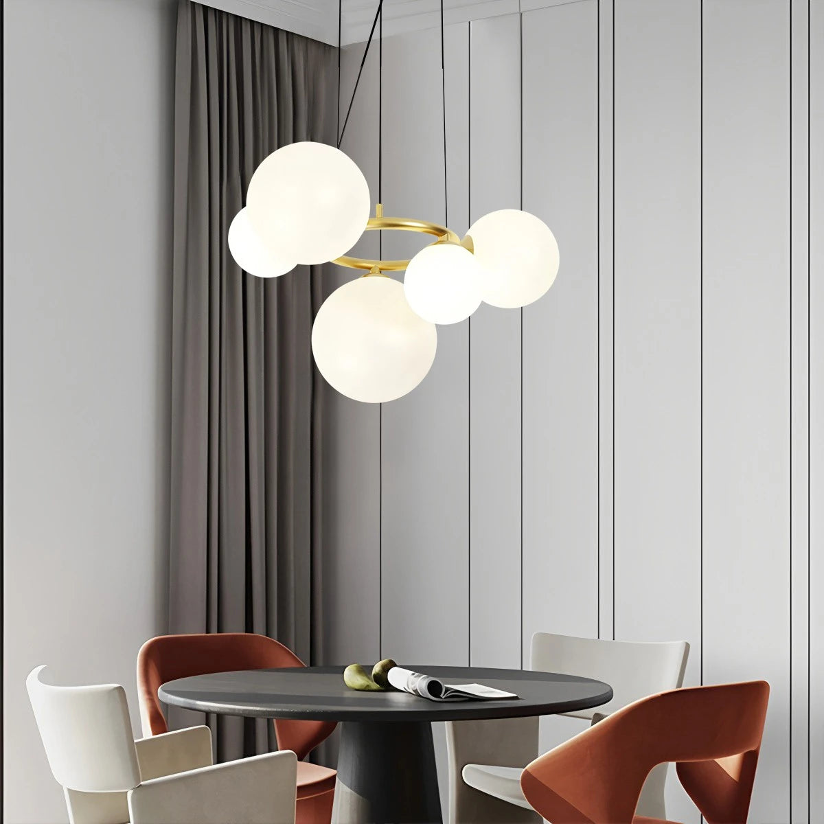 Antizer Luxurious Single-Tone Glass Spheres Chandelier