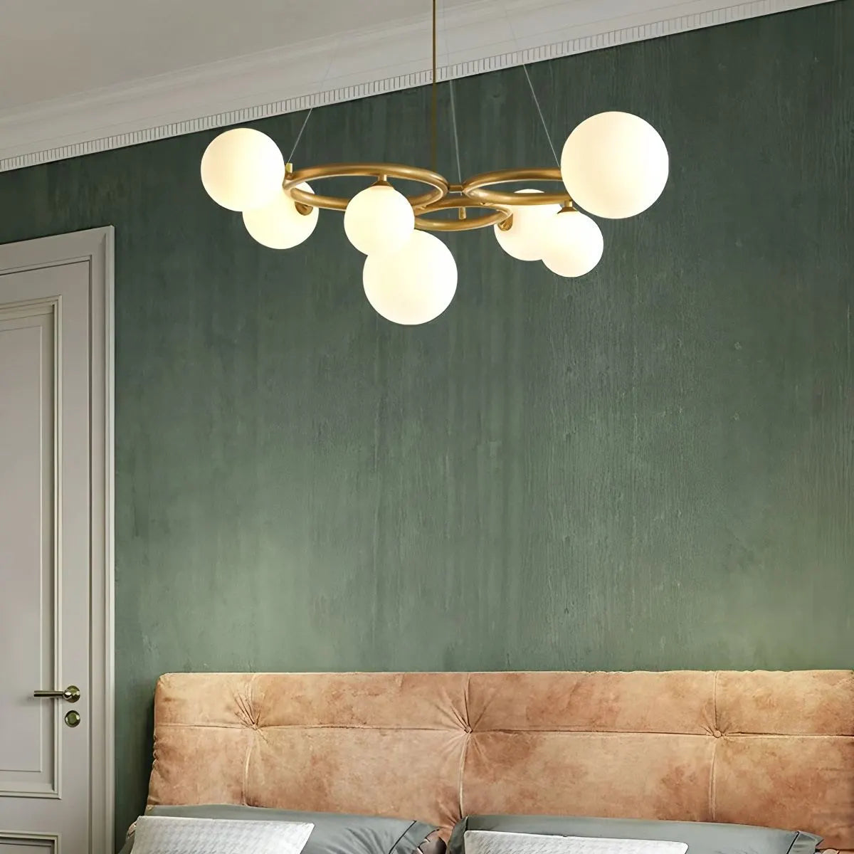 Antizer Luxurious Single-Tone Glass Spheres Chandelier