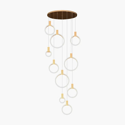 Antizer Modern Large Staircase Hanging Chandelier