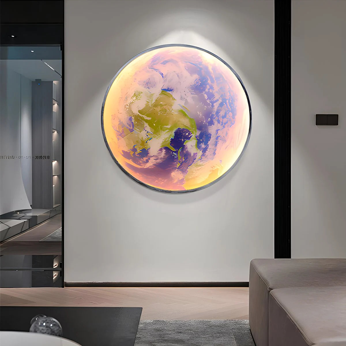 Antizer Moon/Earth Art Mural Wall Lamp