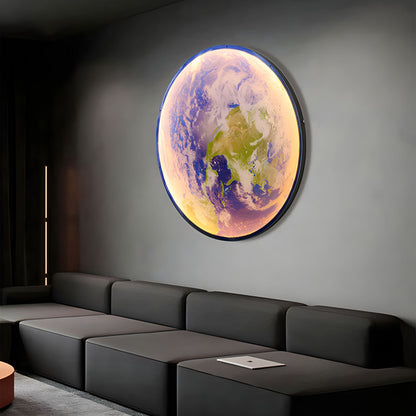 Antizer Moon/Earth Art Mural Wall Lamp