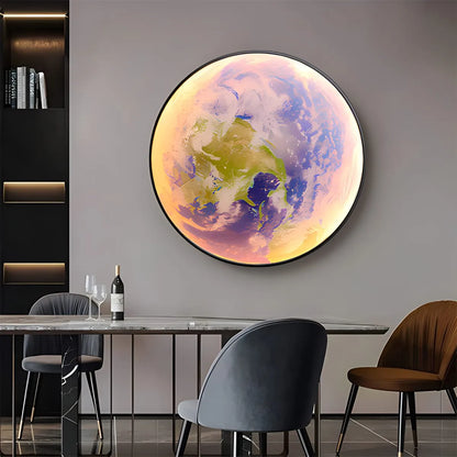 Antizer Moon/Earth Art Mural Wall Lamp