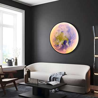 Antizer Moon/Earth Art Mural Wall Lamp