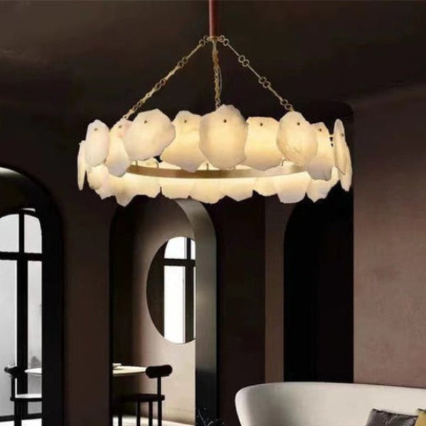 Antizer Alabaster Modern Snowflake Chandelier