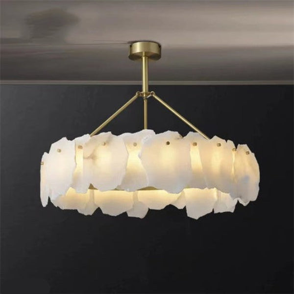 Antizer Alabaster Modern Snowflake Chandelier