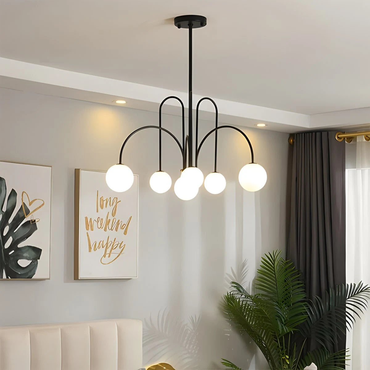 Antizer Avi Double Layer Glass Chandelier