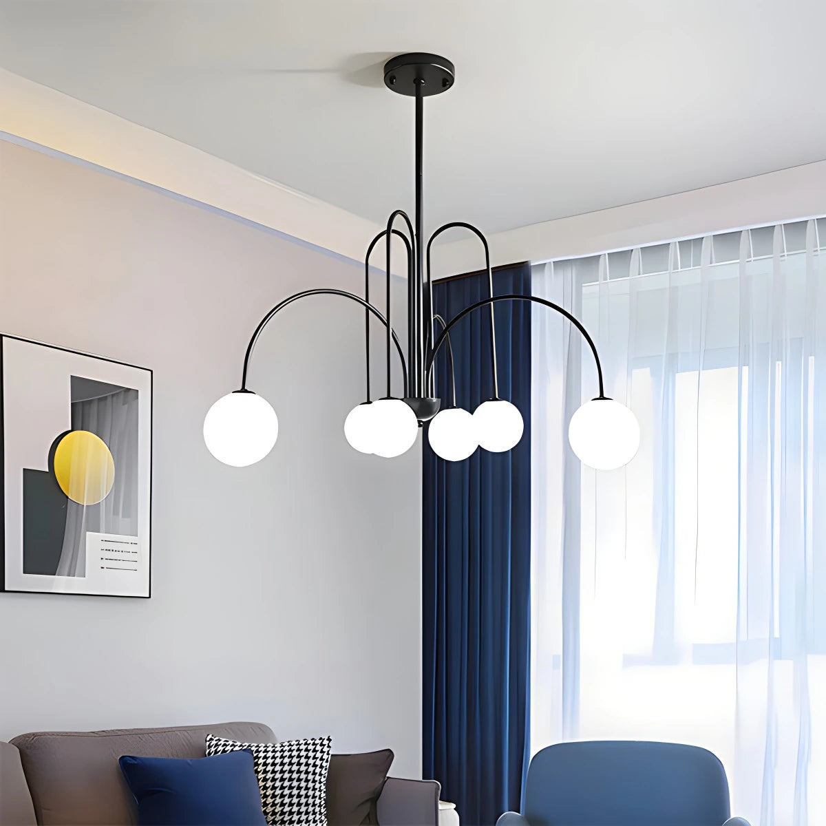 Antizer Avi Double Layer Glass Chandelier
