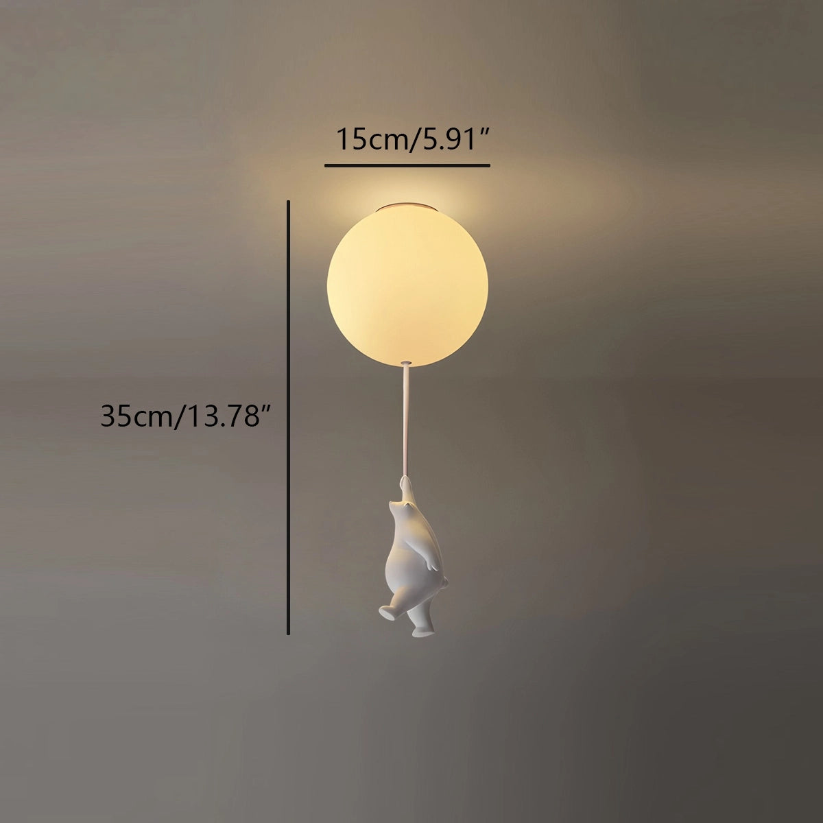 Antizer Modern Cartoon Balloon Bear Ceiling Light