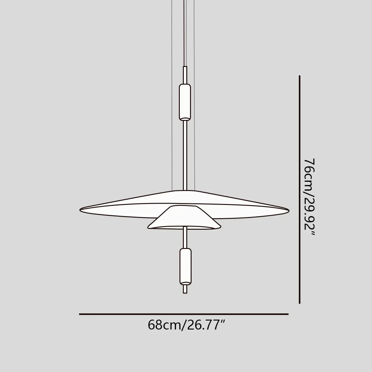 Antizer Layered Disc Pendant Light for Dining Room