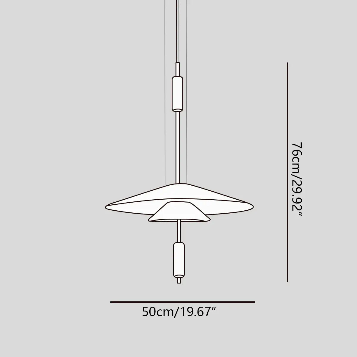 Antizer Layered Disc Pendant Light for Dining Room
