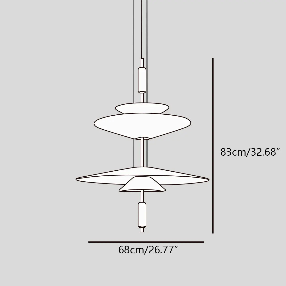 Antizer Layered Disc Pendant Light for Dining Room