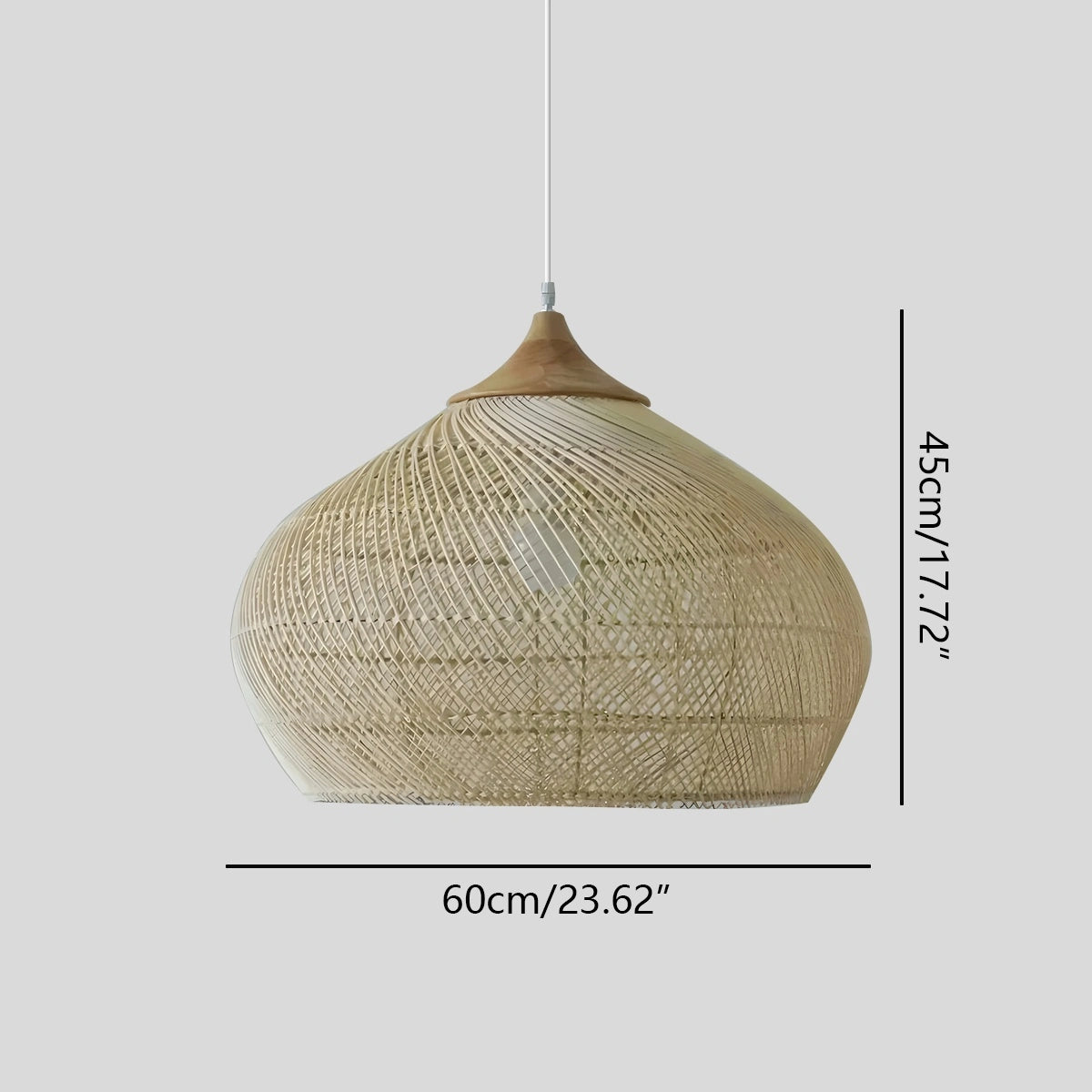 Antizer Rattan Lantern Pendant Light for Dining Room