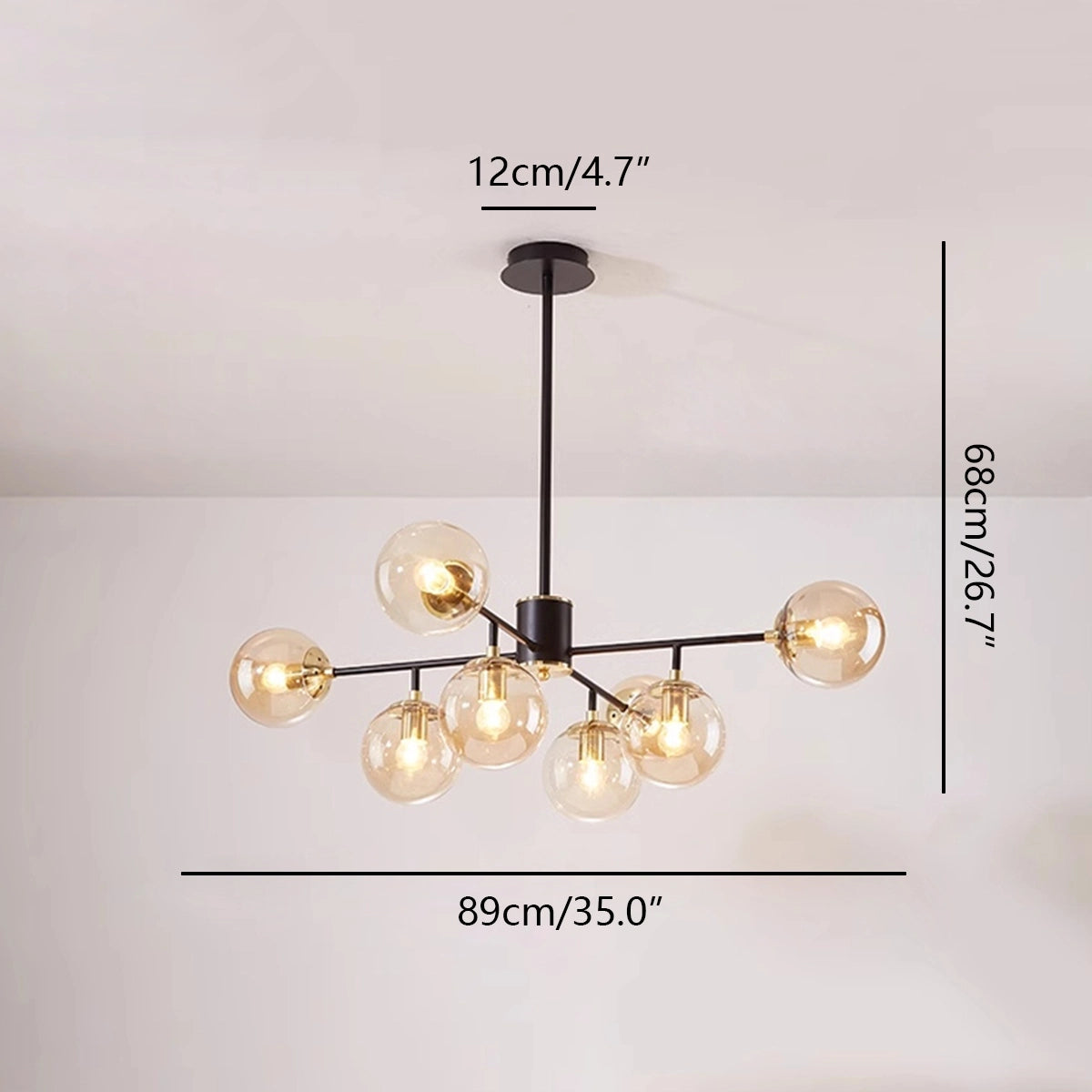 Antizer Camilla Glass Chandelier for Living Room