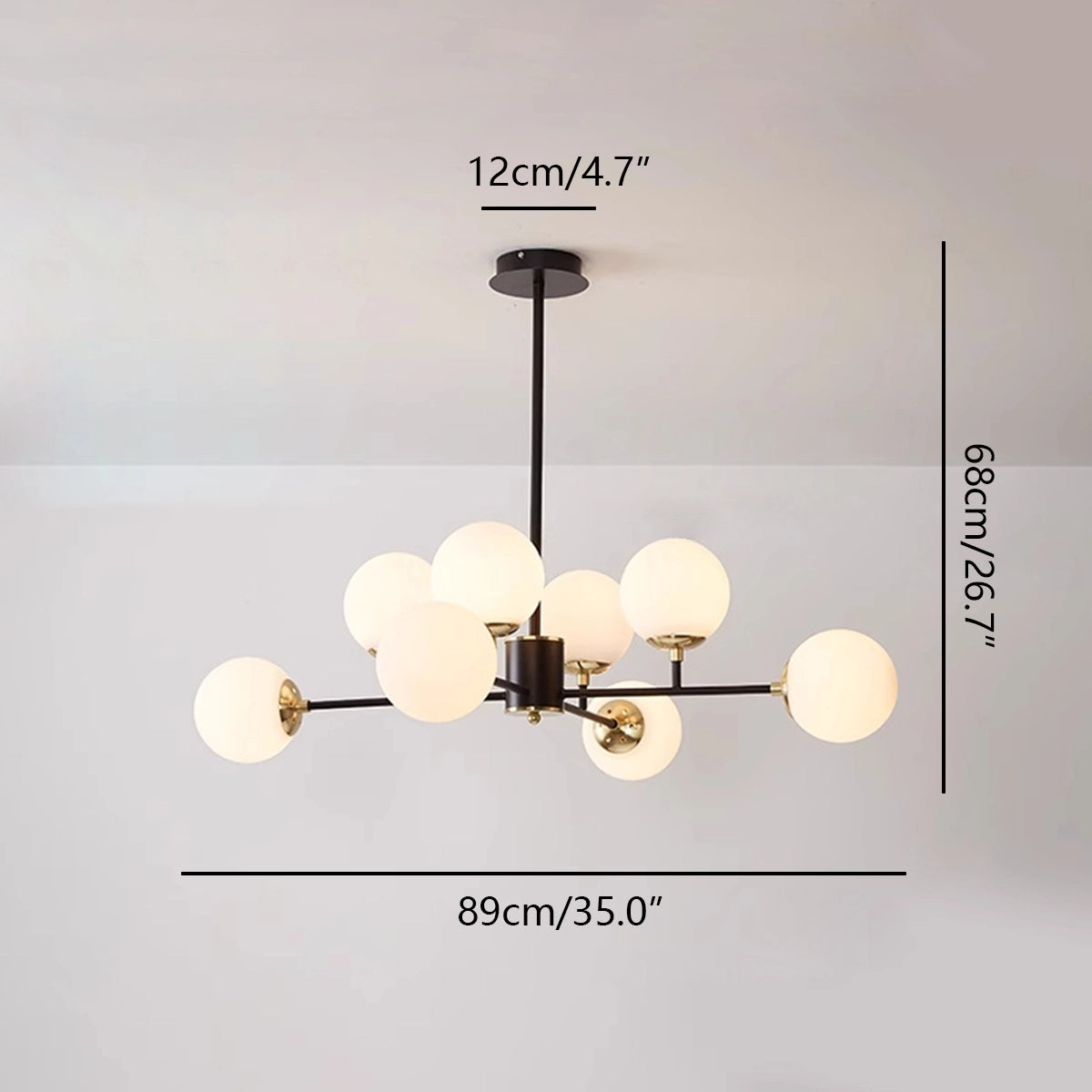 Antizer Camilla Glass Chandelier for Living Room