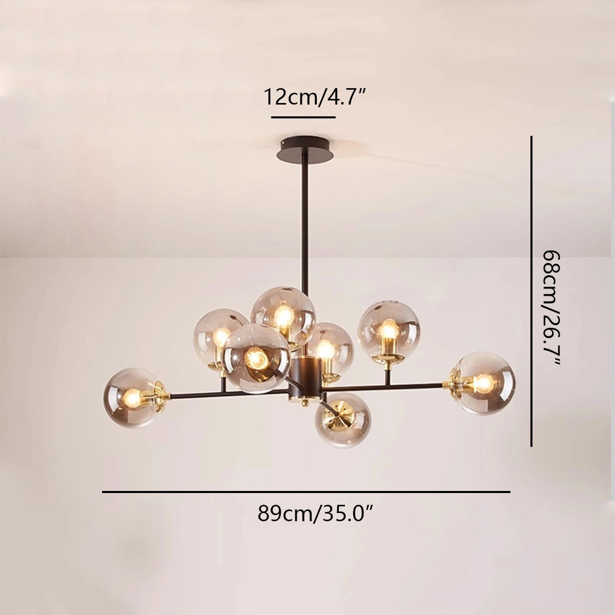 Antizer Camilla Glass Chandelier for Living Room