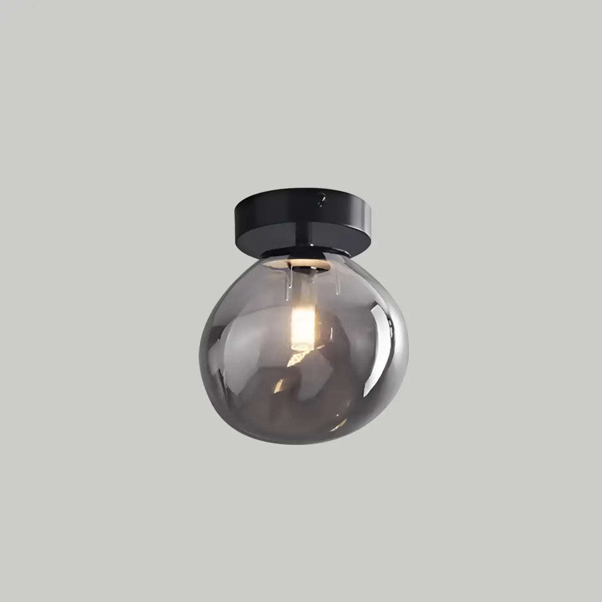 Antizer Vintage Glass Semi-Flush Ceiling Light for Entryway