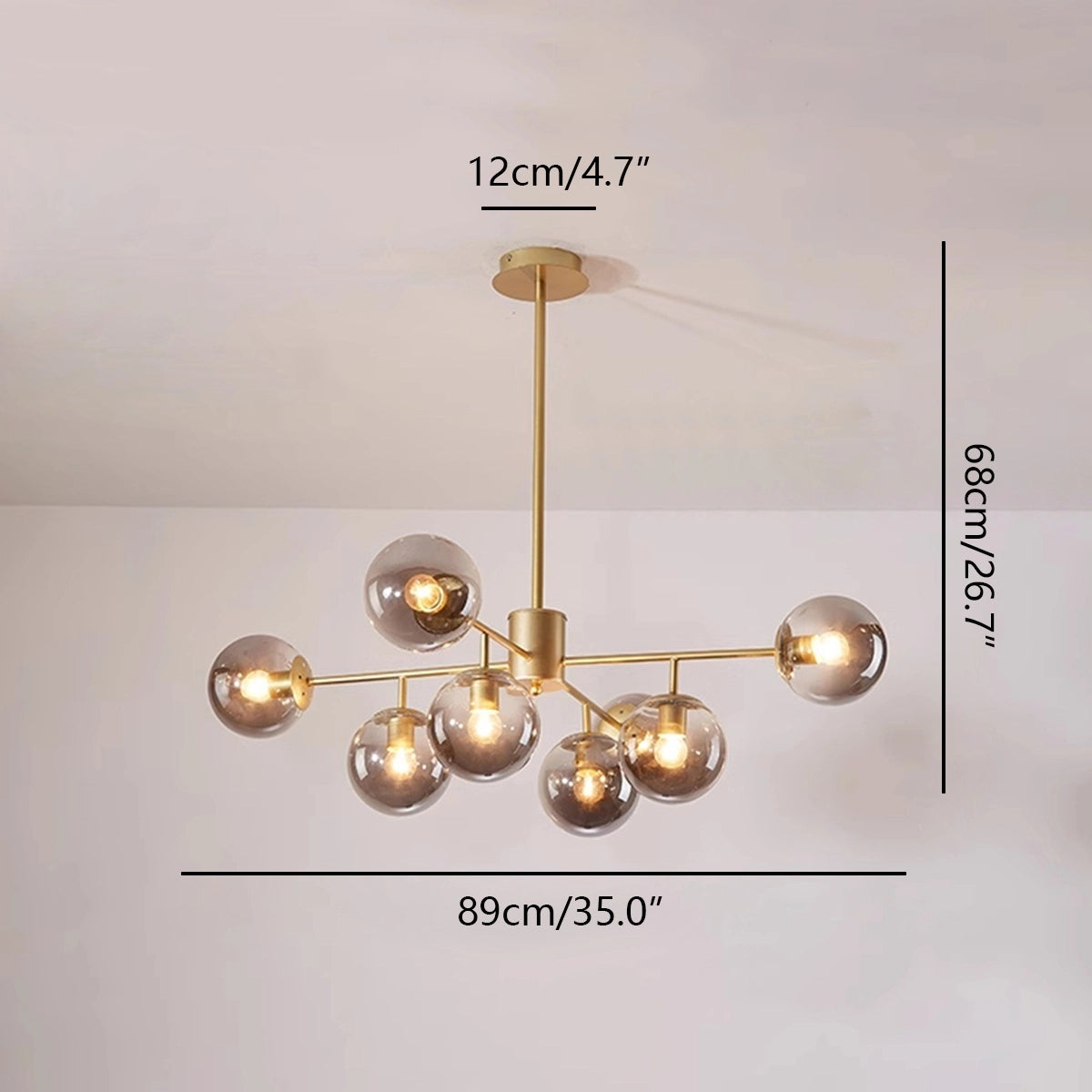 Antizer Camilla Glass Chandelier for Living Room