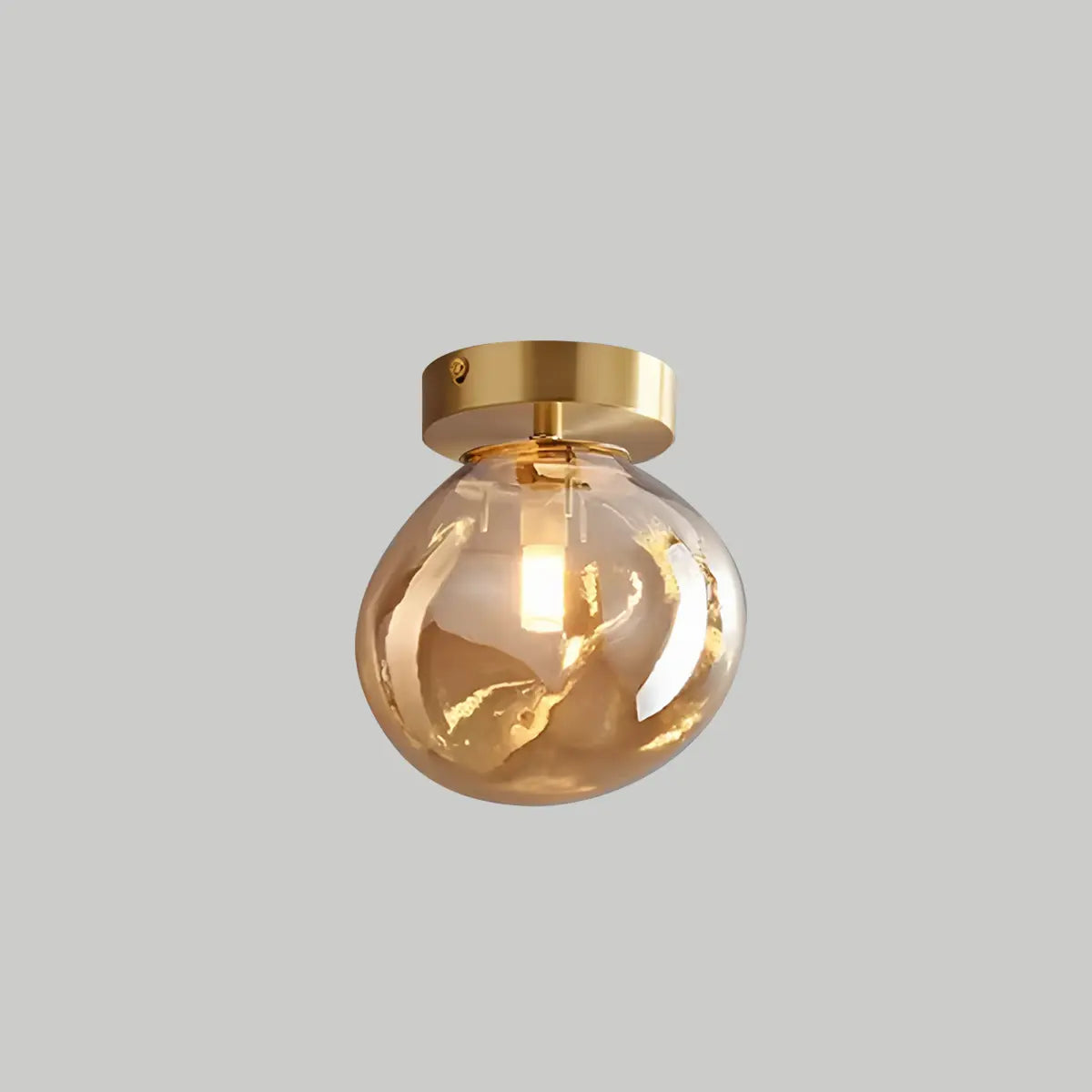 Antizer Vintage Glass Semi-Flush Ceiling Light for Entryway