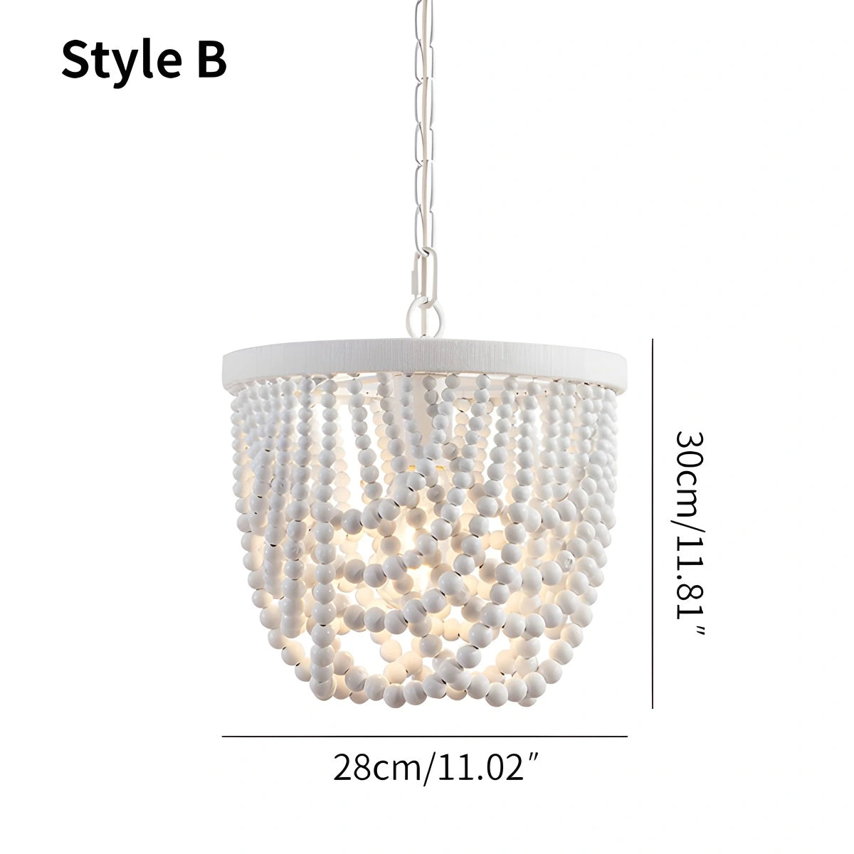 Antizer Retro Wooden Bead Chandelier