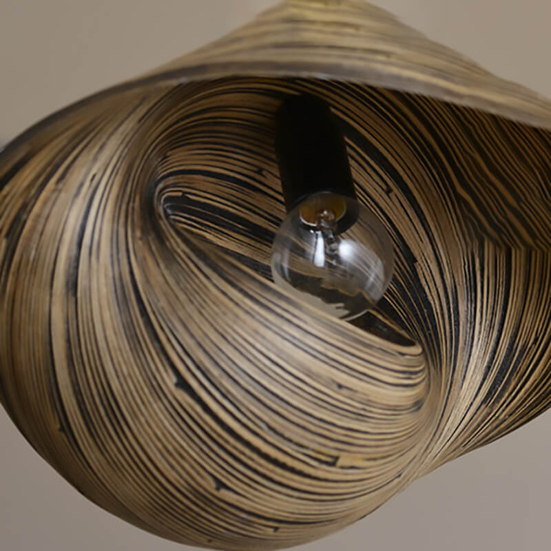 Creative Art Bamboo Weaving Pendant Light