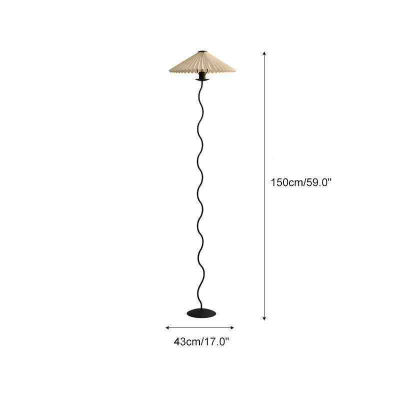 Pleated Squiggle Floor & Table Lamp