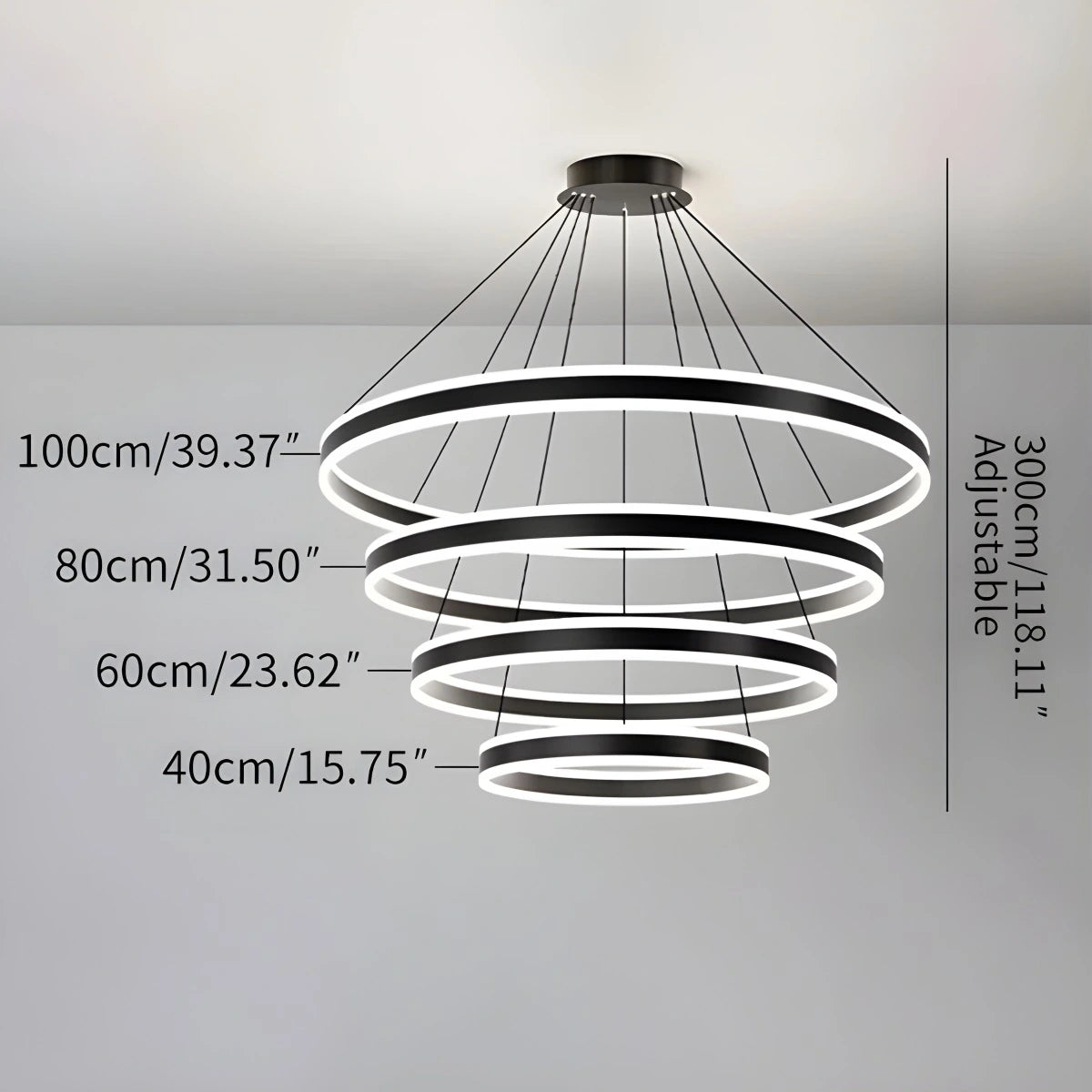 Antizer Circle Layered Living Room Chandelier