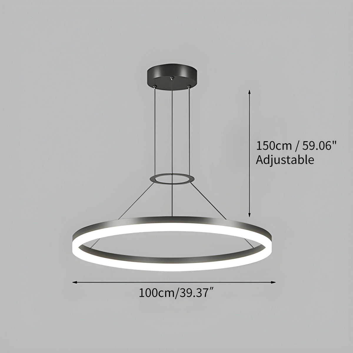 Antizer Circular Led Pendant Light for Living Room Kitchen