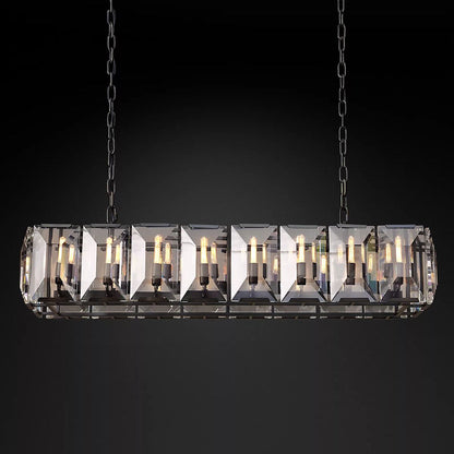 Antizer Rectangular Glass Chandelier