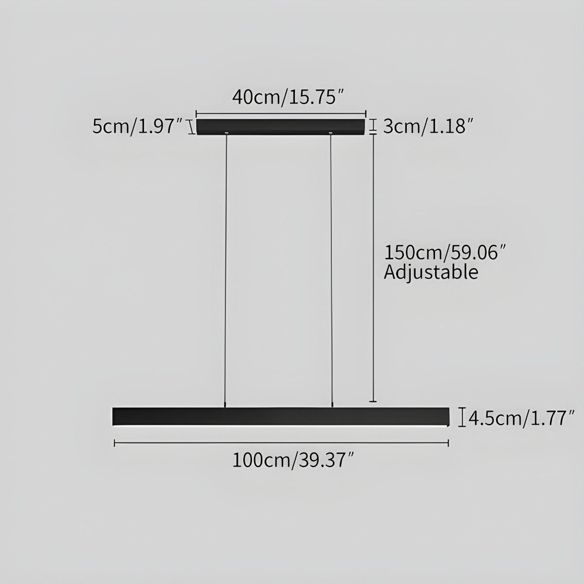 Antizer Modern Linear Pendant Light  for Kitchen Island