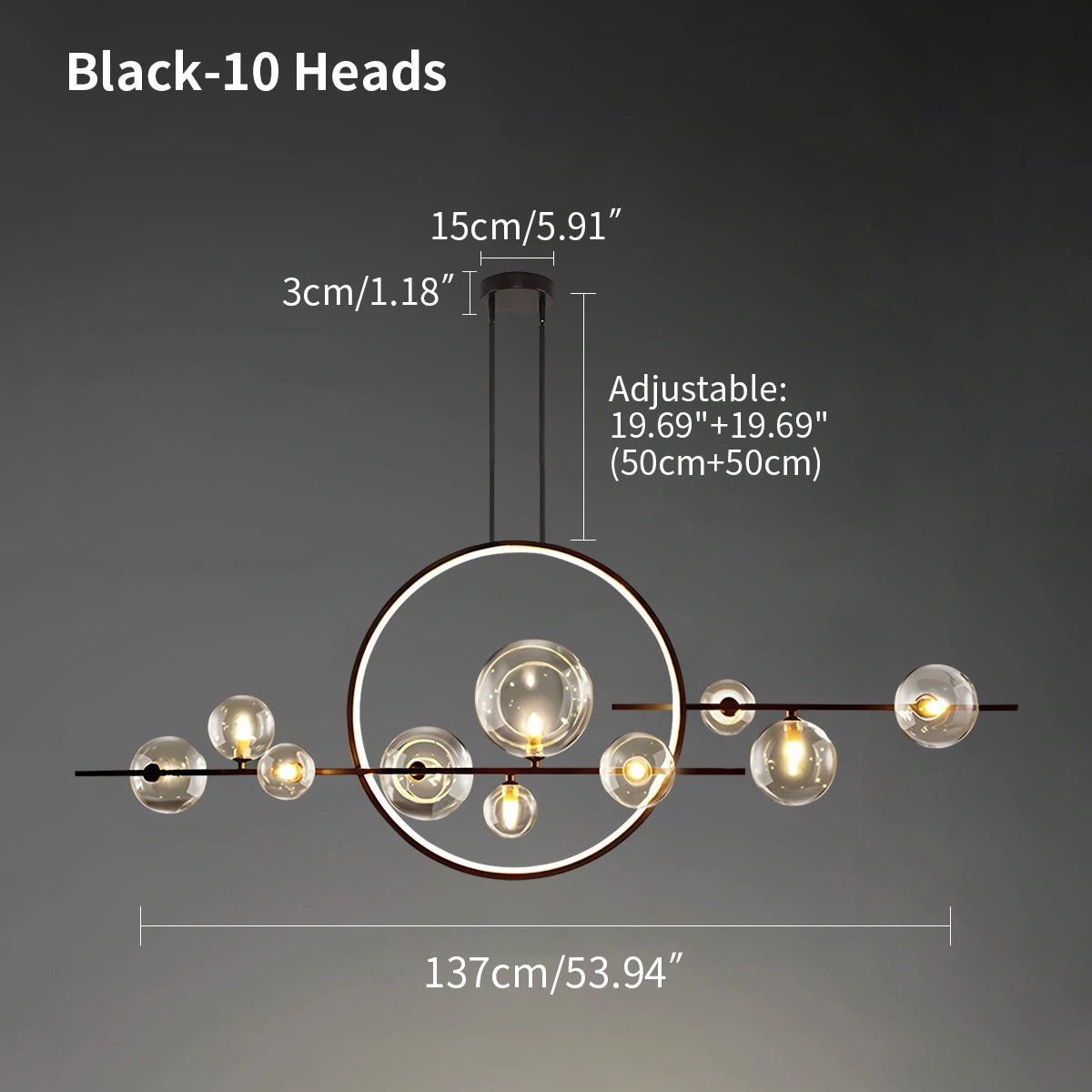 Antizer Archipelago Modern Glass Ball Chandelier