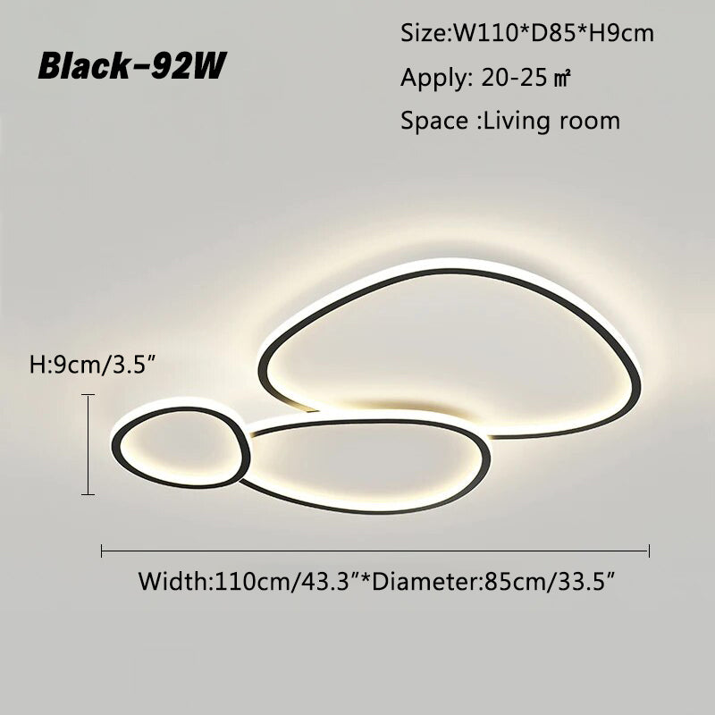 Antizer Creative Ring Ceiling Light for Living Room