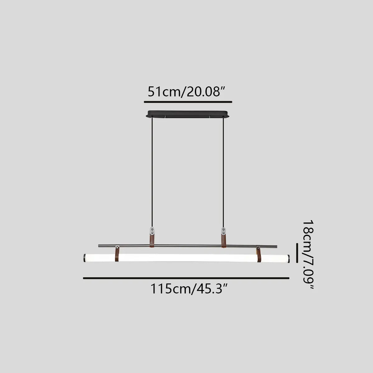 Antizer Solin Linear LED Pendant Light for Dining Area