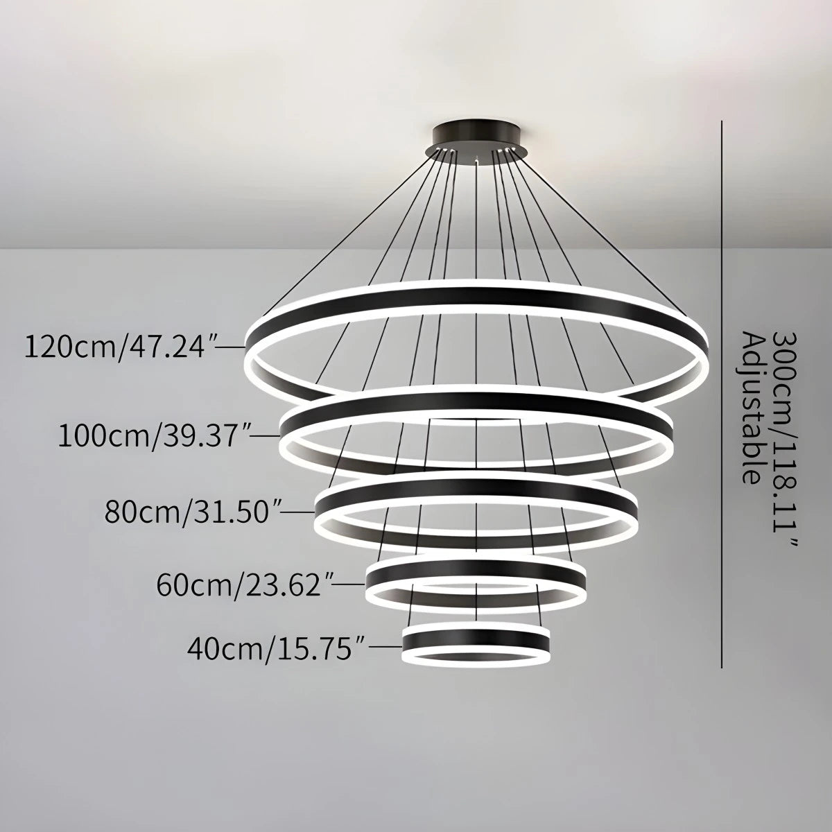 Antizer Circle Layered Living Room Chandelier