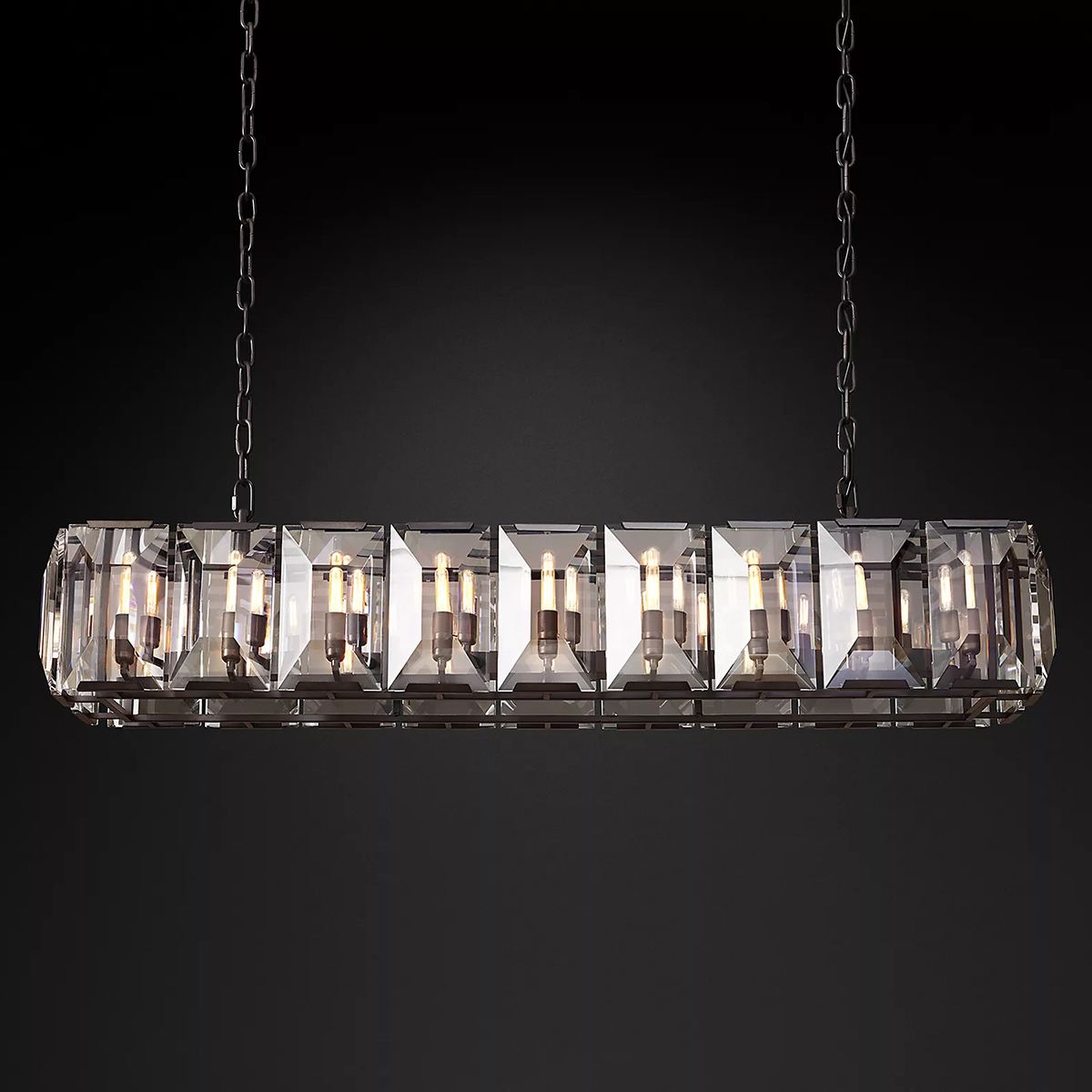 Rectangular Glass Chandelier