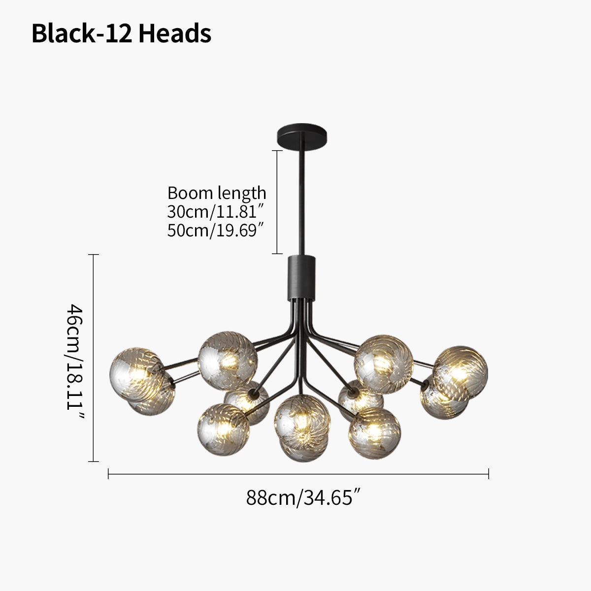 Antizer All Copper Magic Bean Glass Chandelier