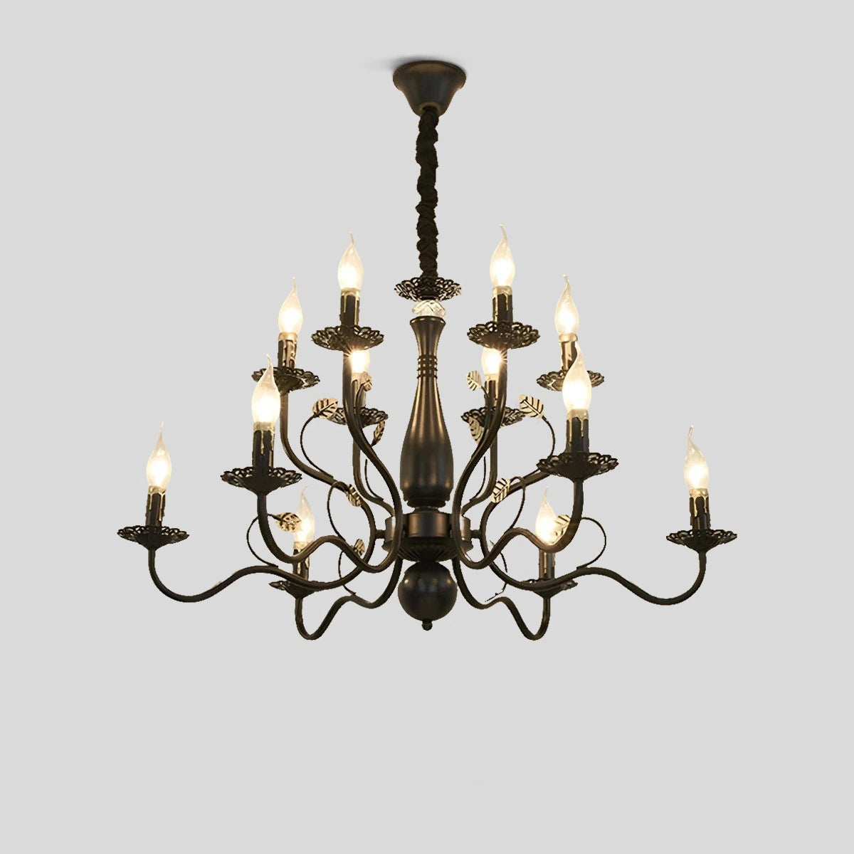 Antizer Double Layered Candle Chandelier for Dining Room