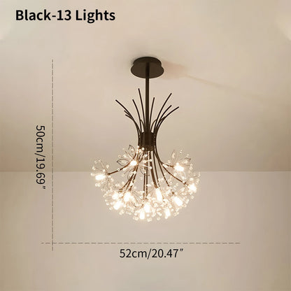 Antizer Gypsophila Bouquet Crystal Flower Chandelier