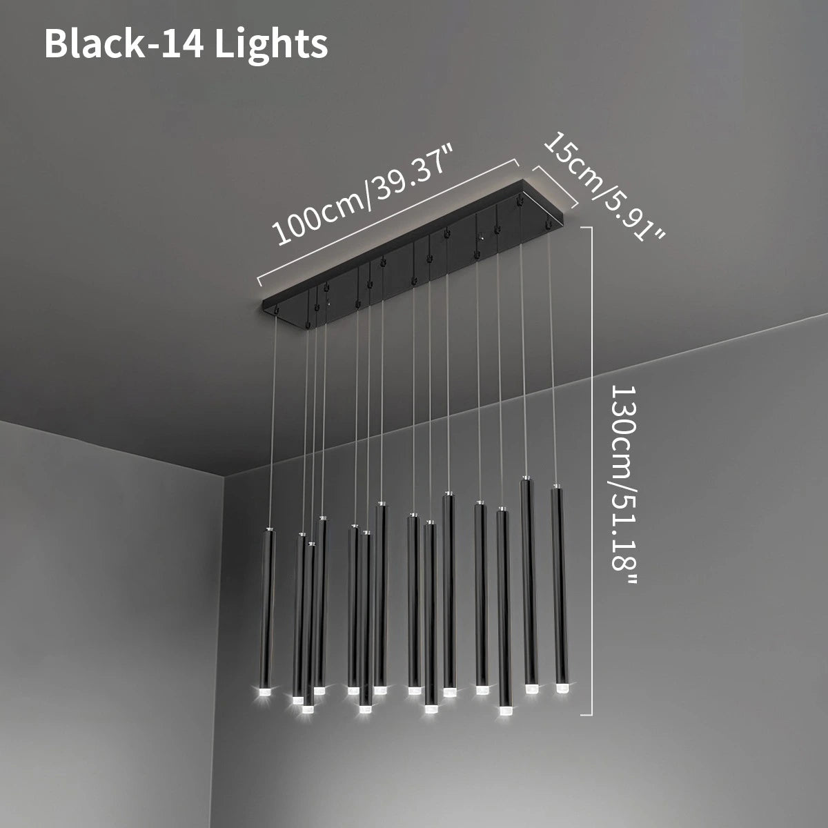 Antizer Modern Luxury Large Long Cylindrical Chandelier