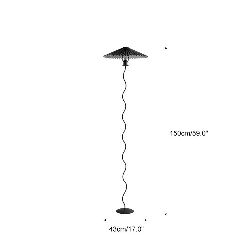 Pleated Squiggle Floor & Table Lamp