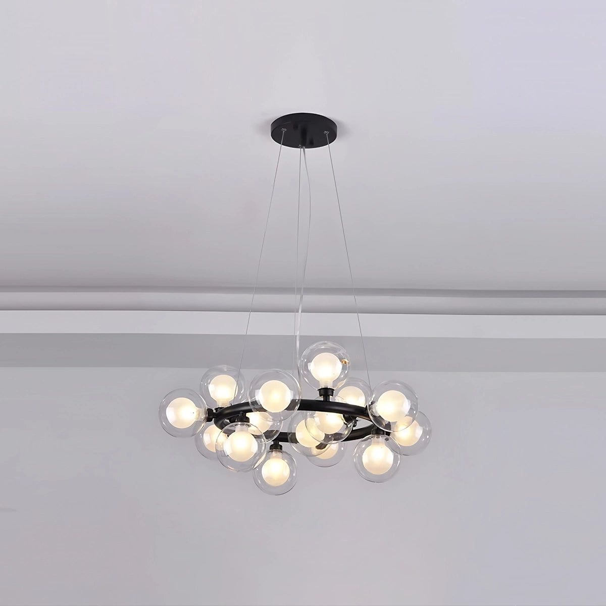 Antizer Nur Bubble Glass Chandelier for Living Room