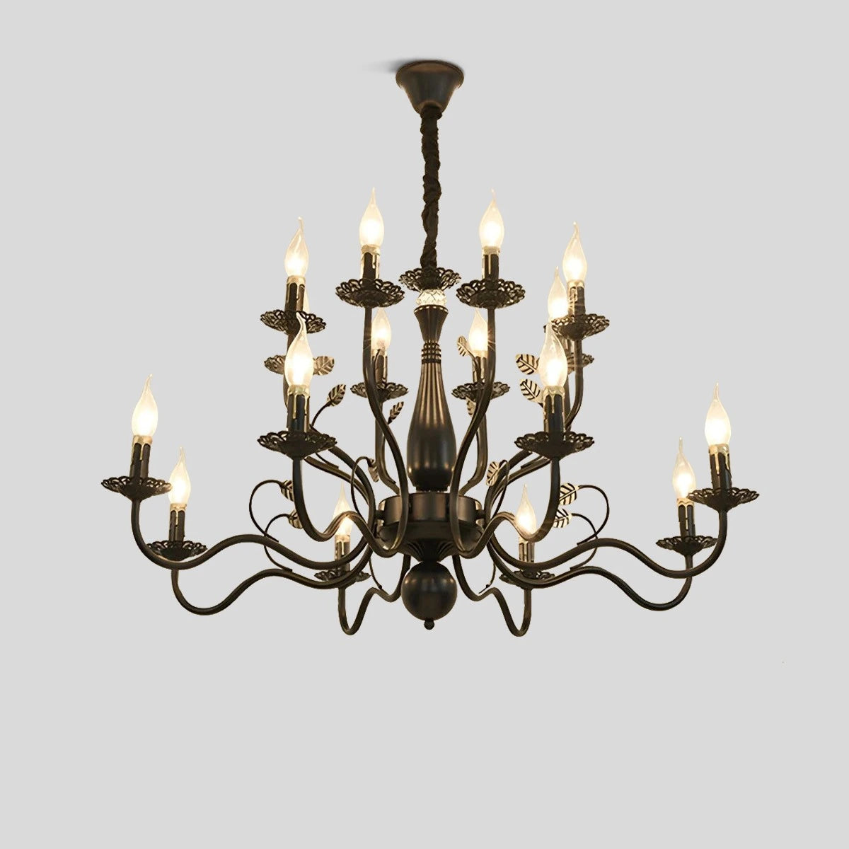 Antizer Double Layered Candle Chandelier for Dining Room