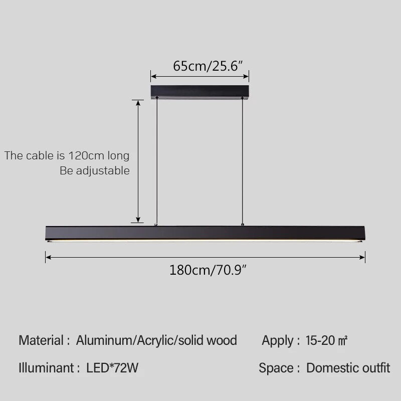 Nordic LED Linear Pendant Light