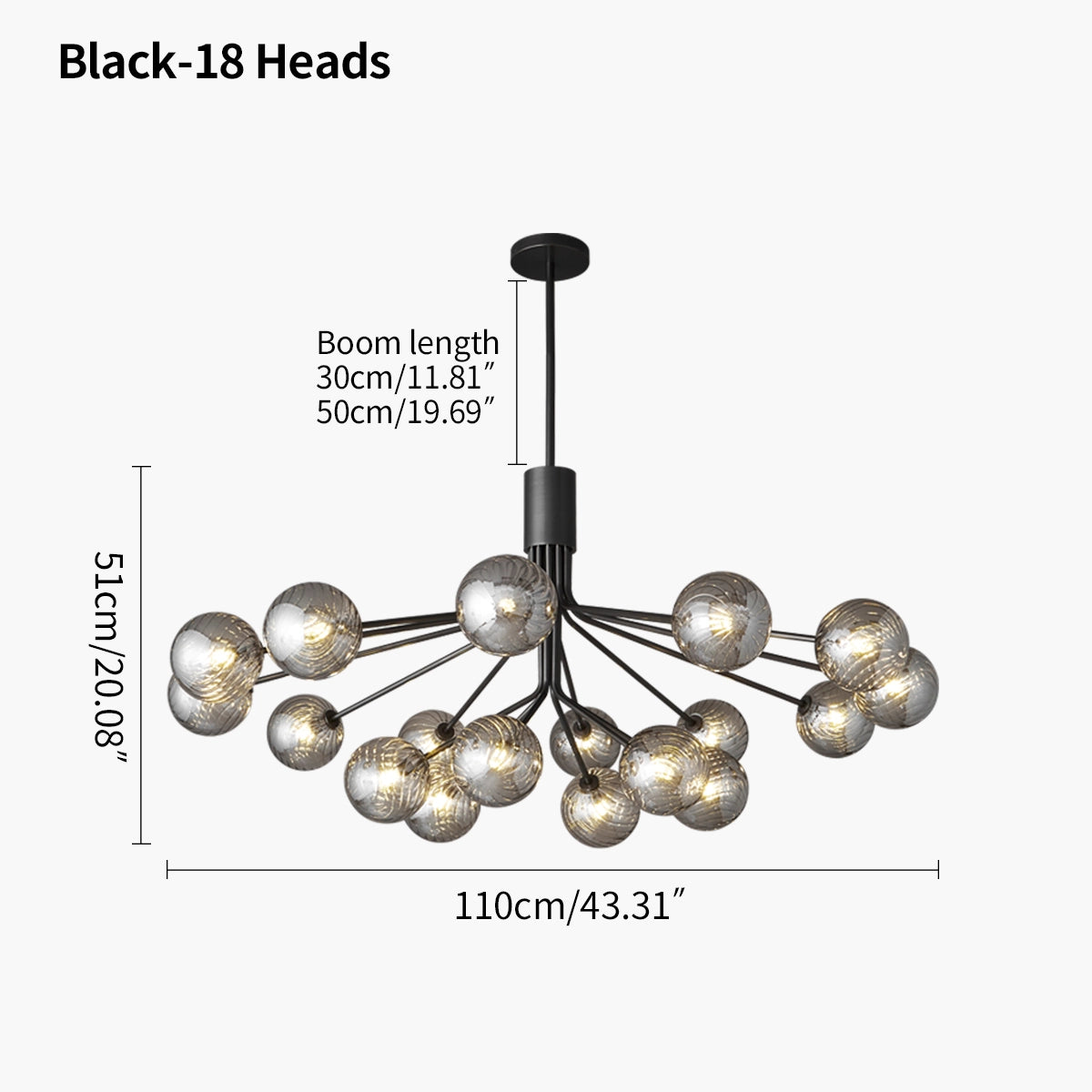 Antizer All Copper Magic Bean Glass Chandelier